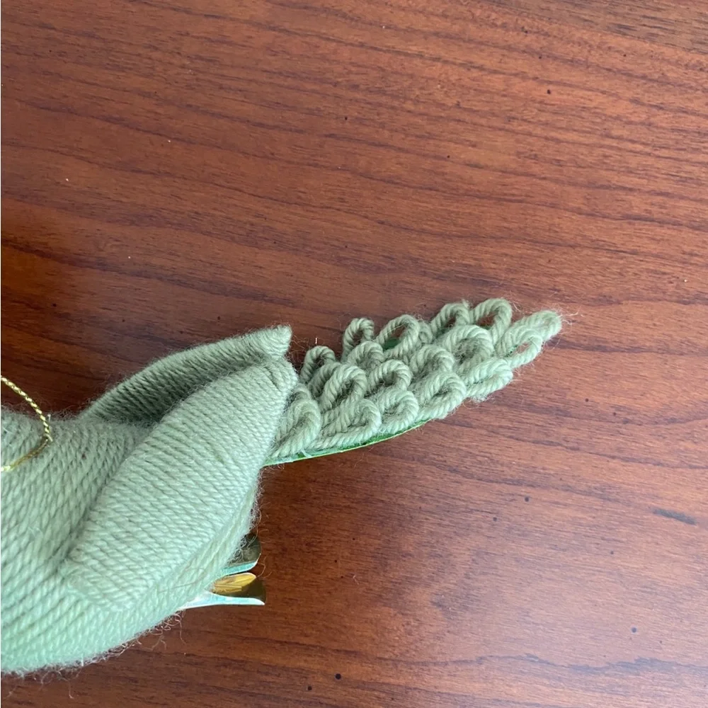 Green Yarn Bird Ornament